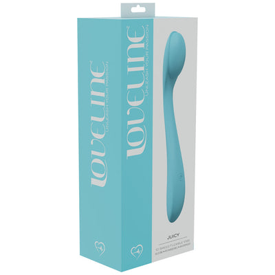 LOVELINE Juicy Flexible Bendable Silicone Vibrator - Blue