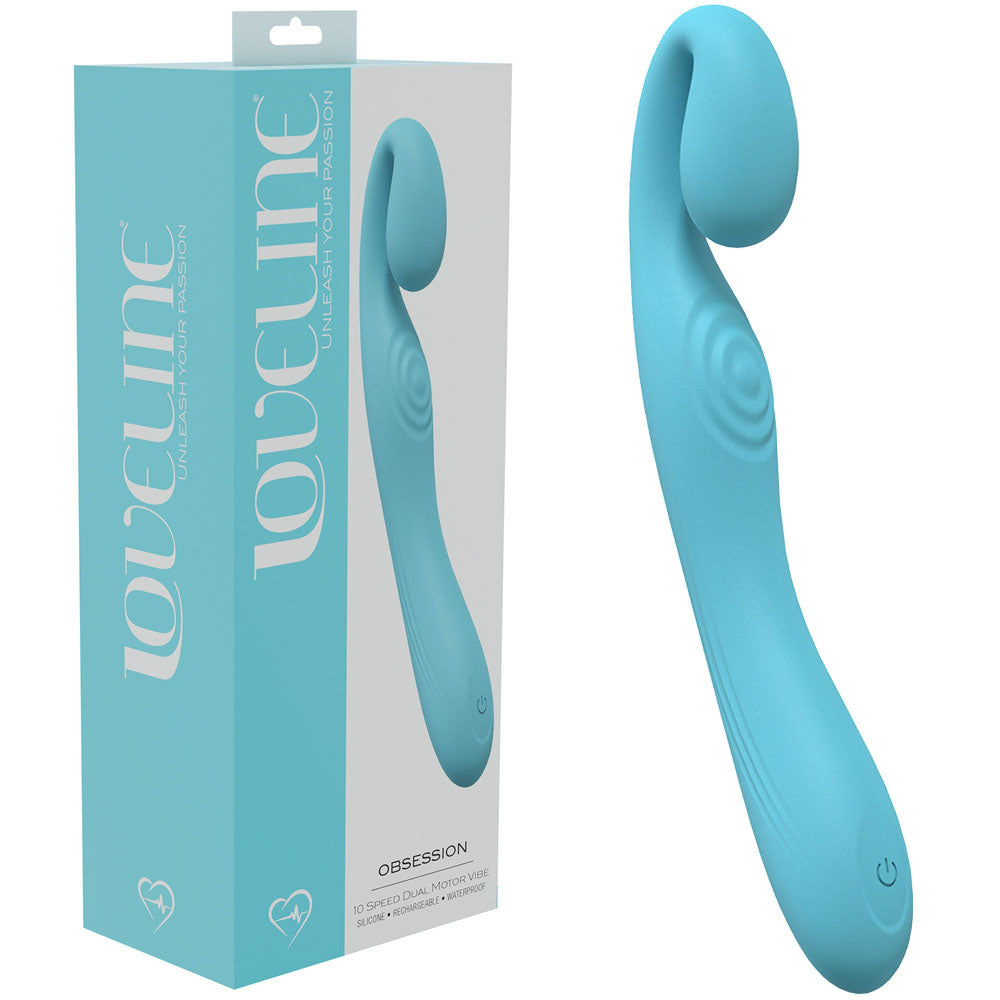 Loveline Obsession 10 Speed Wearable Dual Motor Vibrator - Blue