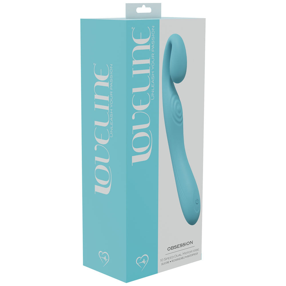 Loveline Obsession 10 Speed Wearable Dual Motor Vibrator - Blue