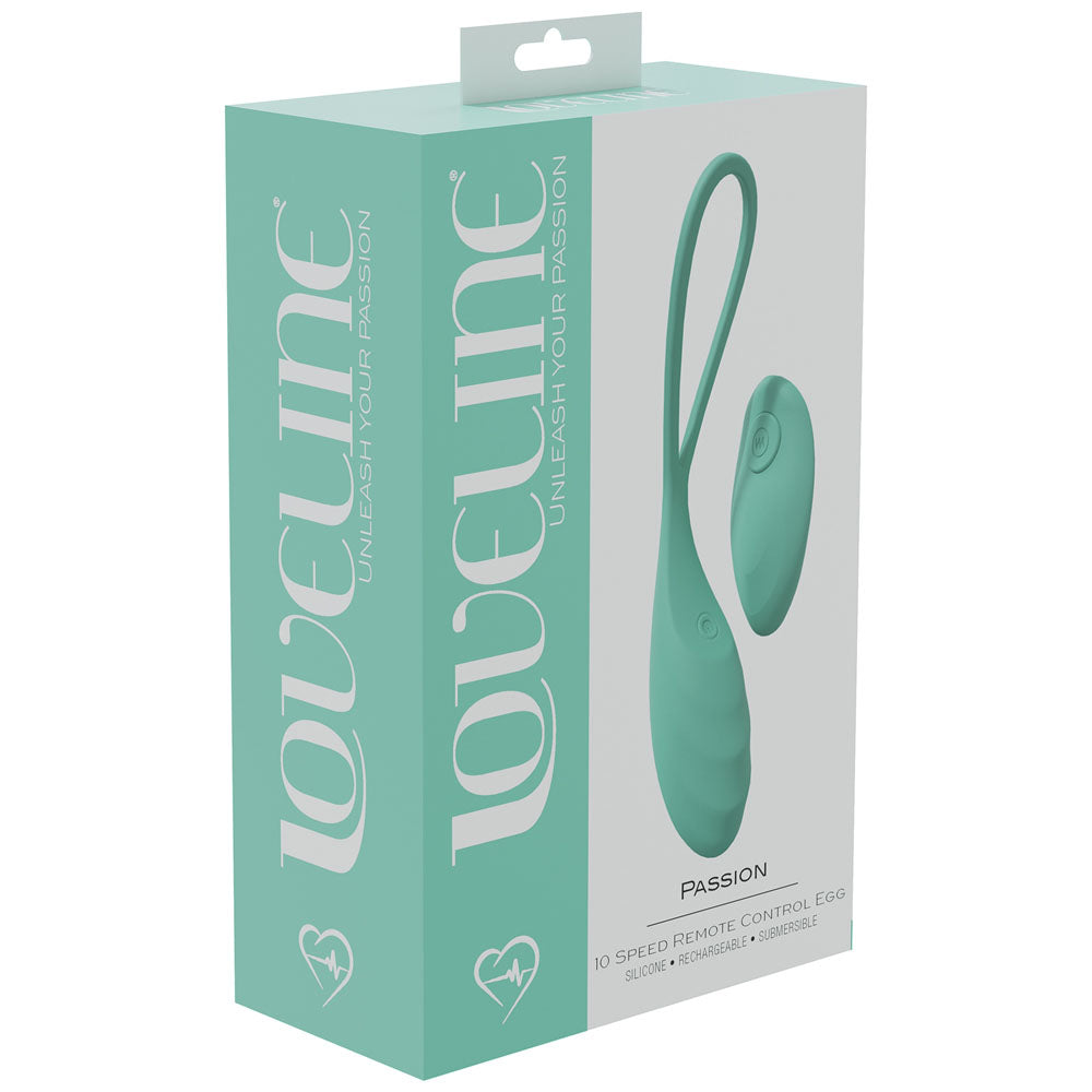 LOVELINE Passion 10 Speed Remote Control Wearable Vibrating Egg - Green