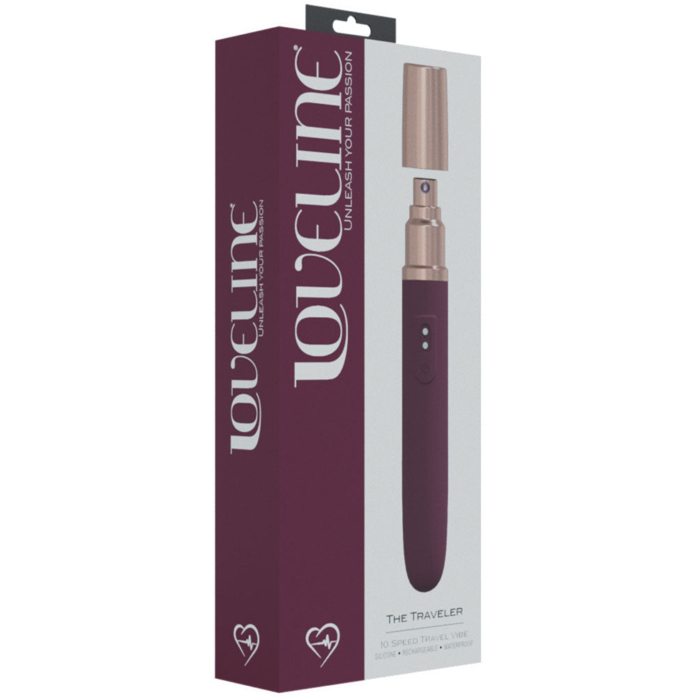 LOVELINE The Traveller Silicone Discreet Vibe - Burgundy