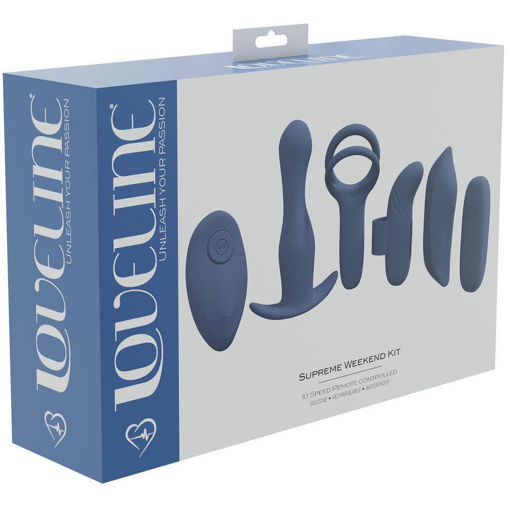 Loveline SUPREME WEEKEND Kit interchangeable Bullet Vibe Set - Blue