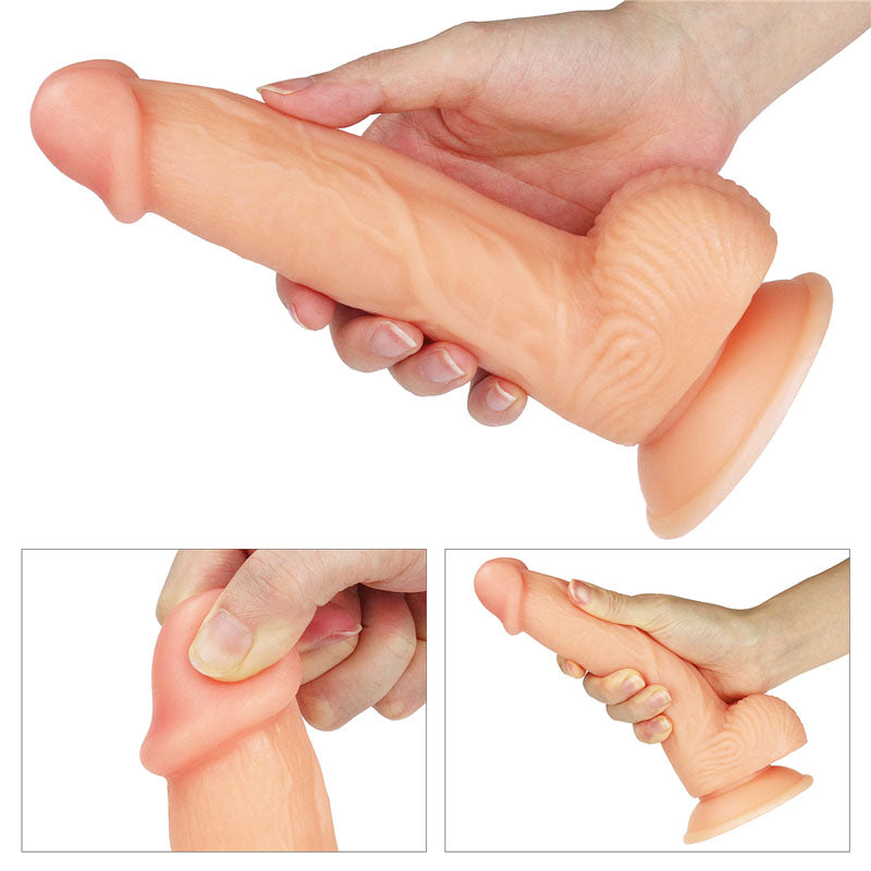 The Ultra Soft Dude 20cm Realistic Skin Anal Dildo