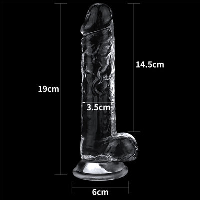 Flawless Clear Bendable Dildo 7.5''