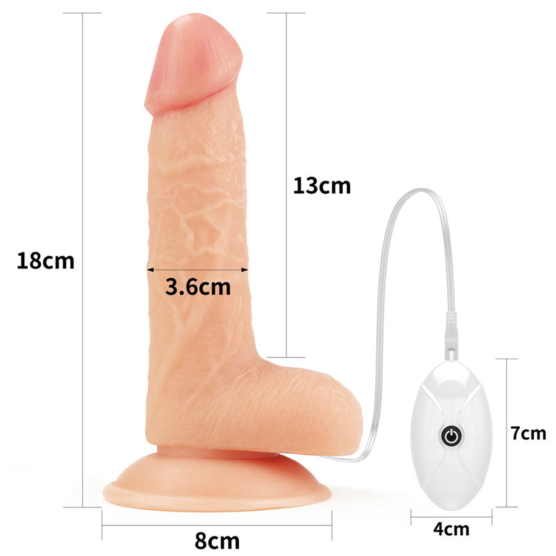 Ingen Easy Vibrating 17.8cm Straight Dildo with balls Strap-On Set
