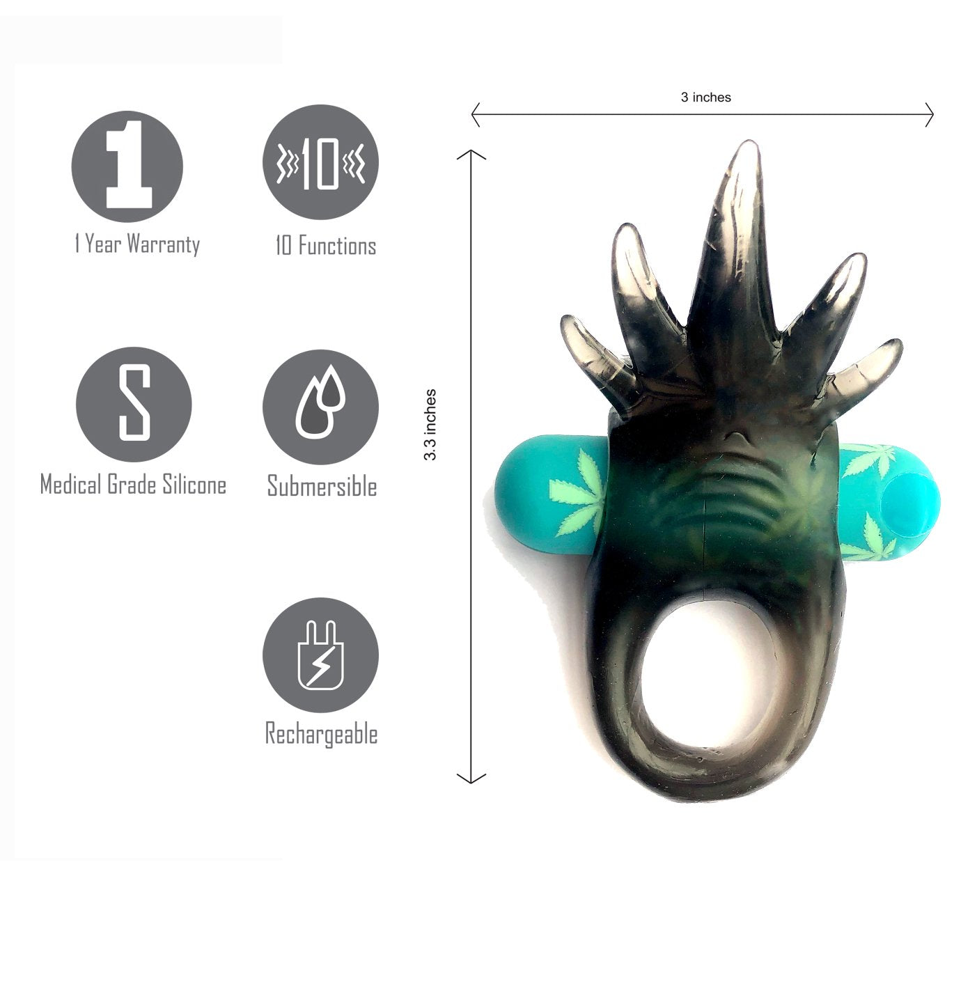 Maia Ziggy - Hemp  USB Rechargeable Vibrating Cock Ring