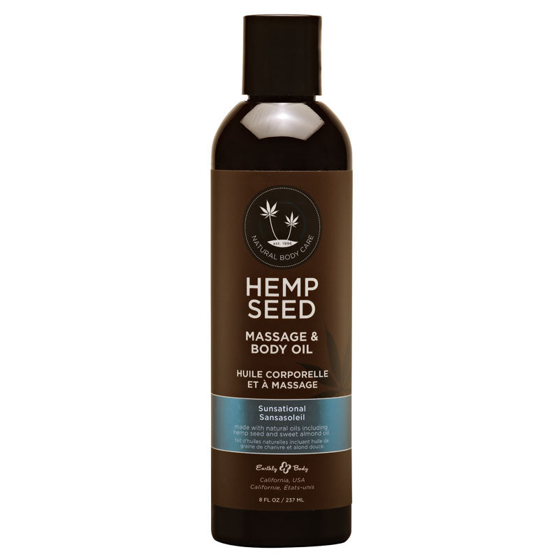 Hemp Seed Massage & Body Oil Sunsational - Bergamot & Juniper Berries - 230ml