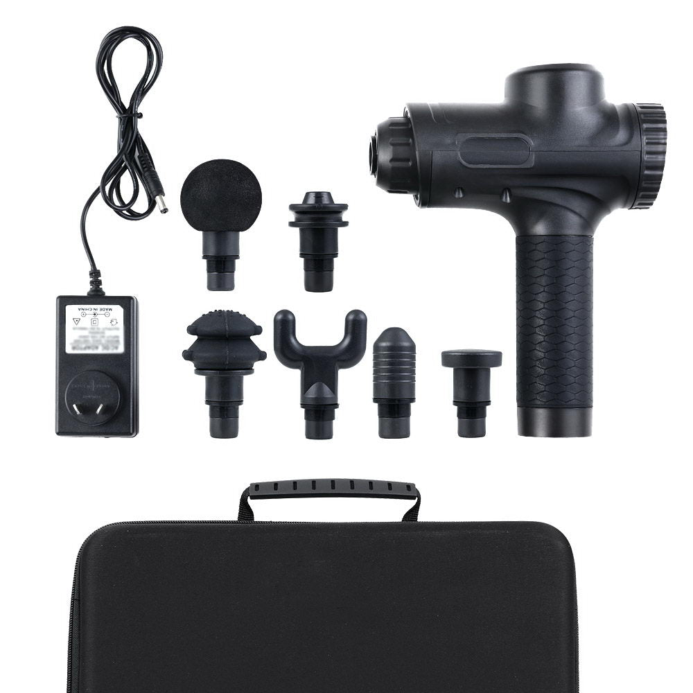 Massage Gun Electric LCD Percussion Massager 4000 strokes p.min BLACK