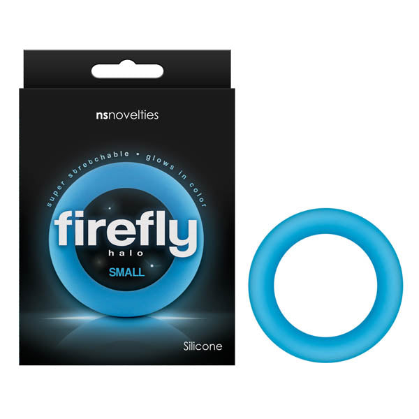 Firefly Halo Glow-in-the-Dark Cock Ring - Small Blue