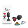 Glams Xchange Round Butt Plug with interchangeable Gem Inserts - Small