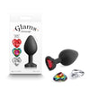 Glams Xchange Heart Base Butt Plug with interchangeable Gem Inserts - Medium
