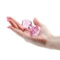 Crystal Gem - 9 cm Glass Butt Plug Pink