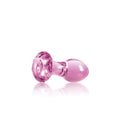 Crystal Gem - 9 cm Glass Butt Plug Pink