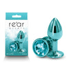 Rear Assets Plug with Crystal Insert - Teal Small