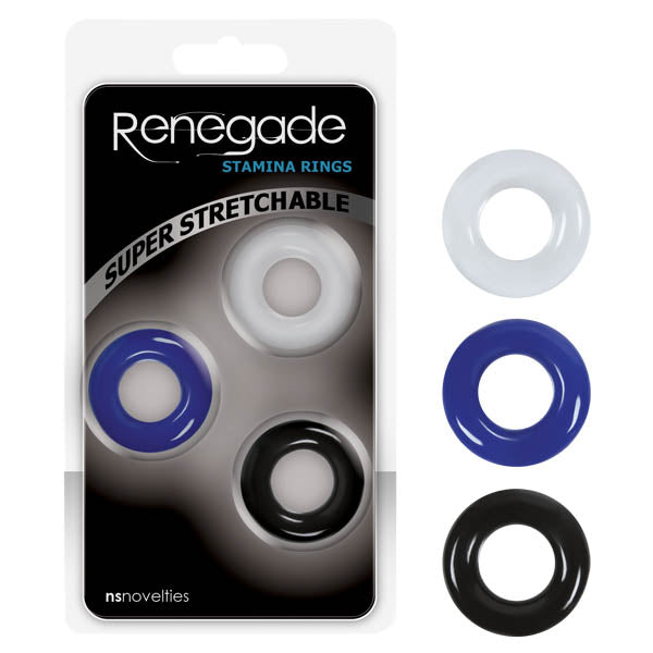 Renegade Stamina Coloured Cock Rings Set of 3