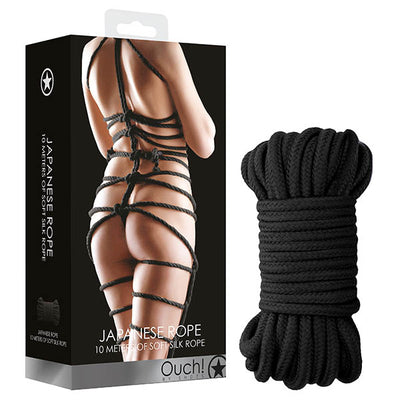 OUCH Brand Japanese BDSM Restraint Rope - 10m Black