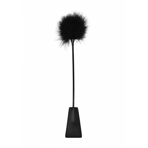 Ouch Brand BDSM Crop With Feather - Black
