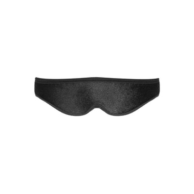 OUCH! Velvet & Velcro Adjustable Eye Mask - Black