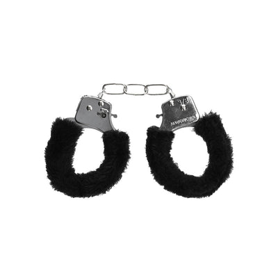 OUCH! Black & White Beginner's Furry Hand Cuffs