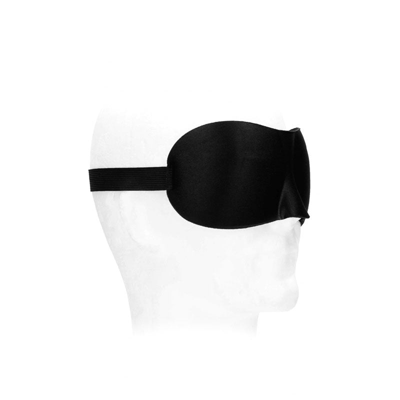 OUCH! Black & White Satin Curvy Eye Mask