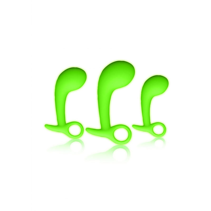 OUCH! Glow In The Dark Prostate Massager kit - Set of 3