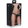 OUCH! Dual Dildo Silicone Strap-On - Ridged 15cm Black