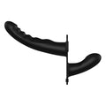 OUCH! Dual Dildo Silicone Strap-On - Ribbed 15cm Black