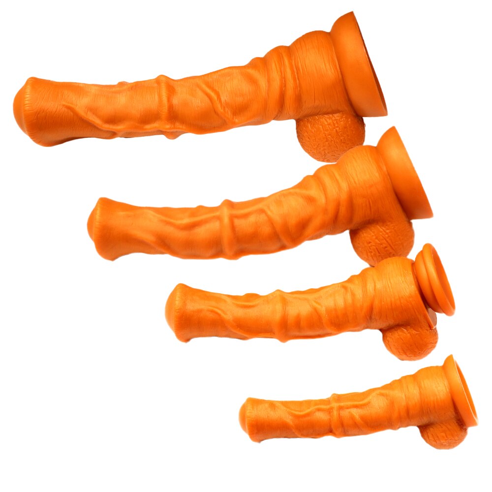 Massive 37cm Flexible Horse Cock Dildo - 4 sizes S to XL