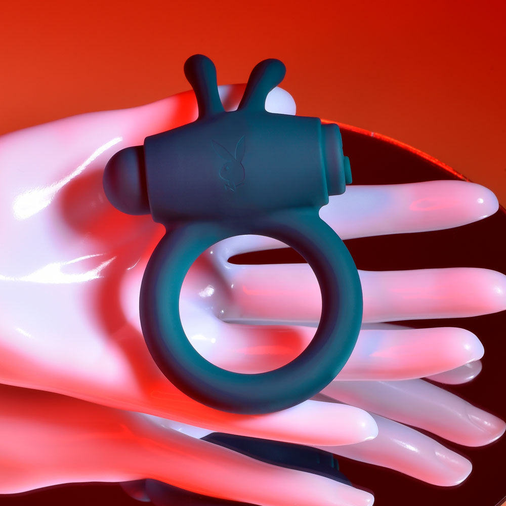 Playboy Pleasure BUNNY BUZZER Couples Vibrating Cock Ring