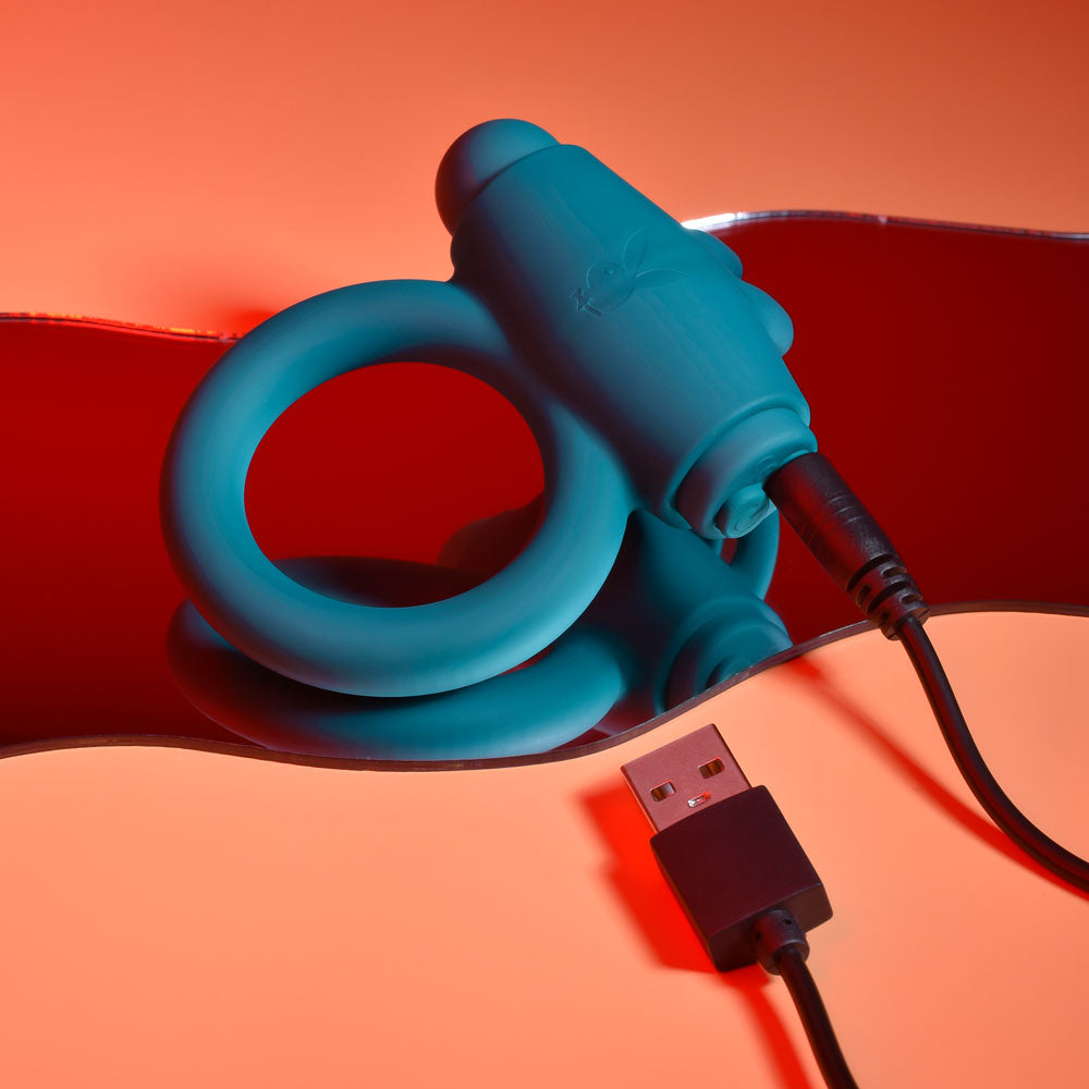Playboy Pleasure BUNNY BUZZER Couples Vibrating Cock Ring
