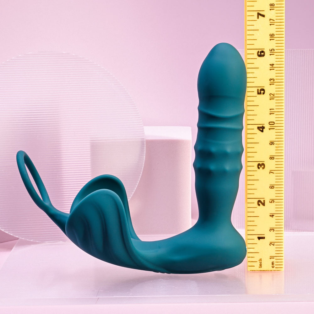 Playboy Pleasure BRING IT ON Plug & Cock Ring - Green