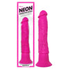 Neon Silicone Wall Banger-15.2 cm Vibrating Dong with Suction Cup Base PK