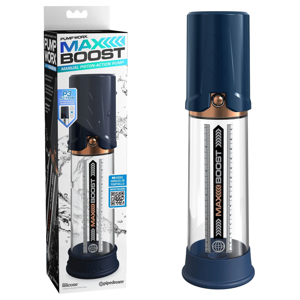 Pump Worx Max Boost  Penis Pump - Blue