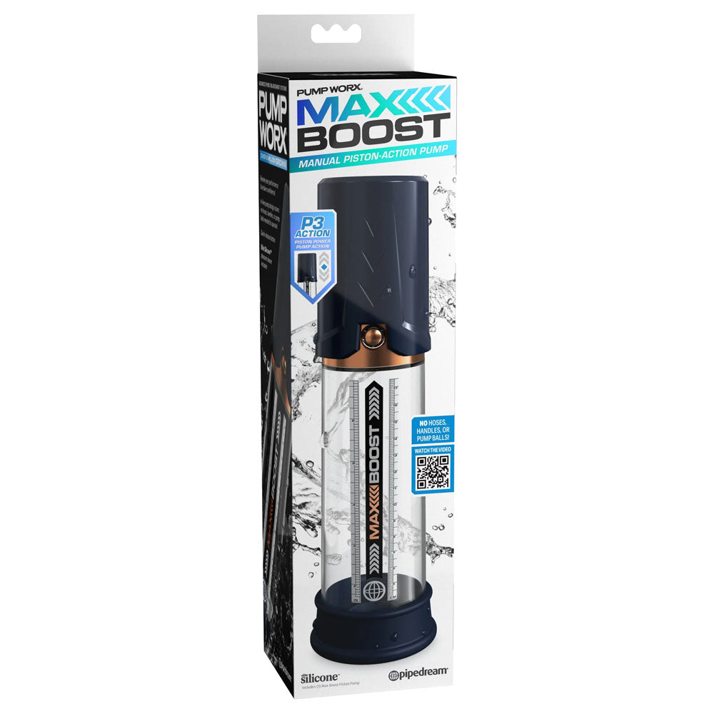 Pump Worx Max Boost  Penis Pump - Blue