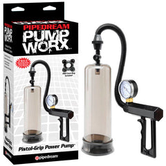 Pump Worx Pistol-Grip Power Penis Pump with Gauge