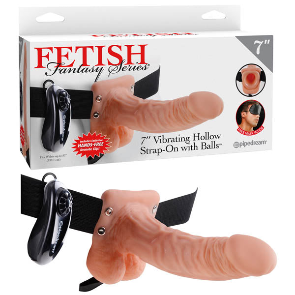 Fetish Fantasy Series Vibrating Hollow Strap-on With Balls -  17.8 cm