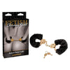 Fetish Fantasy Gold Deluxe Furry Cuffs - Black/Gold Furry Restraints