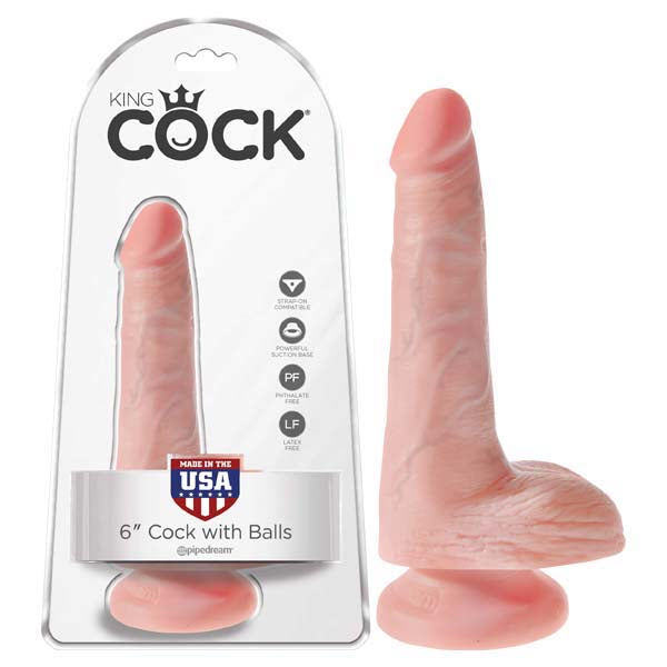 King Cock 6'' Cock with Balls -  15.2 cm Dong
