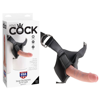 King Cock Strap-On Harness With 6'' Dong -  15.2 cm (6'') Strap-On