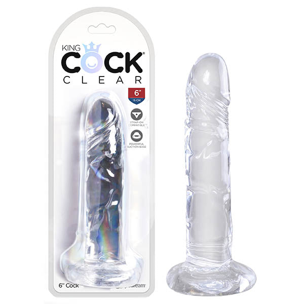 King Cock  6'' Cock Dildo - Clear