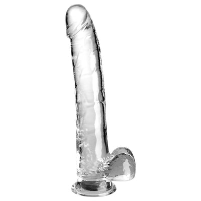 King Cock  11'' Cock Dildo with Balls - Clear