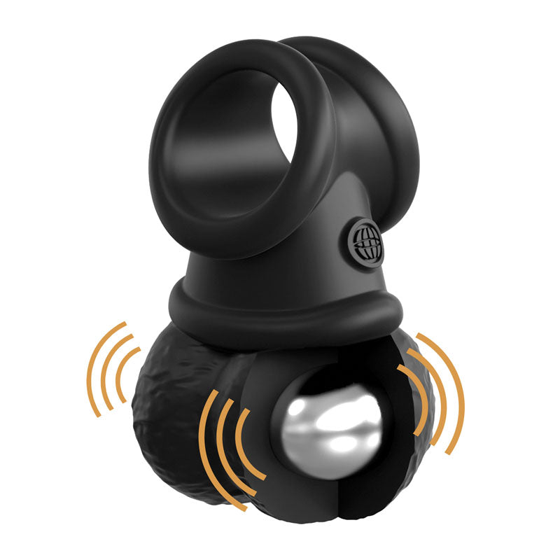 King Cock Elite Ultimate Vibrating Silicone Body Dock Kit with 17.8 cm Vibrating Dong & Balls