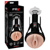 PDX Elite Cock Compressor Vibrating Stroker -  USB Rechargeable Vibrating Pussy Stroker with Suction Base