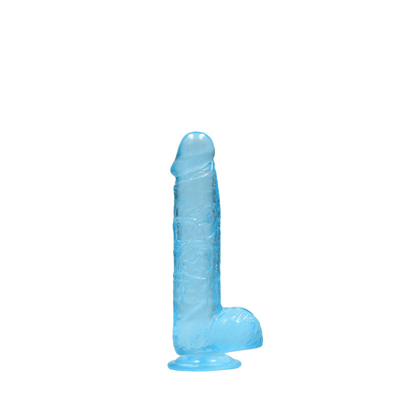 RealRock Realistic Dildo With Balls - 15cm Blue