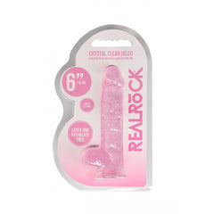 RealRock Realistic Dildo With Balls - 15cm Pink