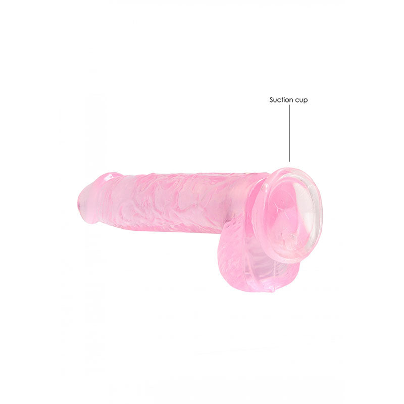 RealRock Realistic Dildo With Balls - 15cm Pink
