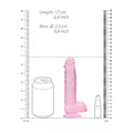 RealRock Realistic Dildo With Balls - 15cm Pink