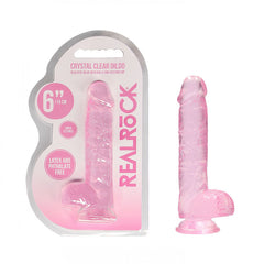 RealRock Realistic Dildo With Balls - 15cm Pink