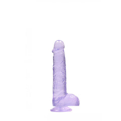 RealRock Realistic Dildo With Balls - 15cm Purple