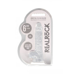 RealRock Realistic Dildo With Balls - 15cm Clear